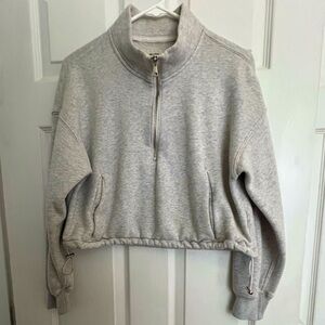 Abercrombie cropped half zip sweatshirt